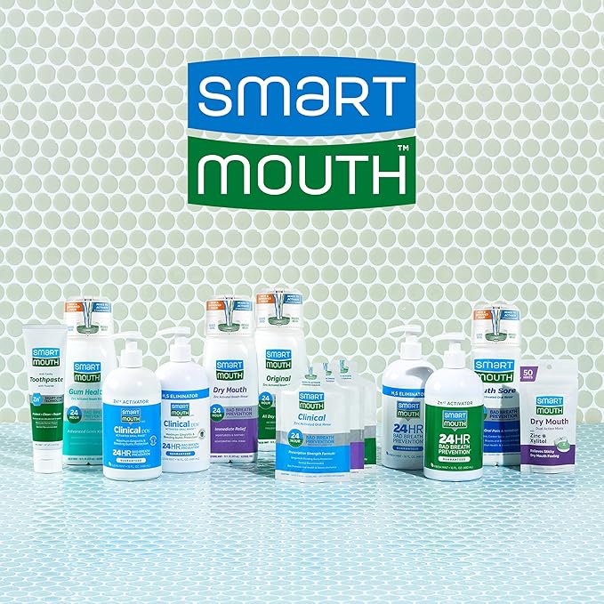 SmartMouth Original Activated Mouthwash - Adult Mouthwash for Fresh Breath - Oral Rinse for 24-Hour Bad Breath Relief with Twice Daily Use - Fresh Mint Flavor, 16 fl oz (3 Pack)