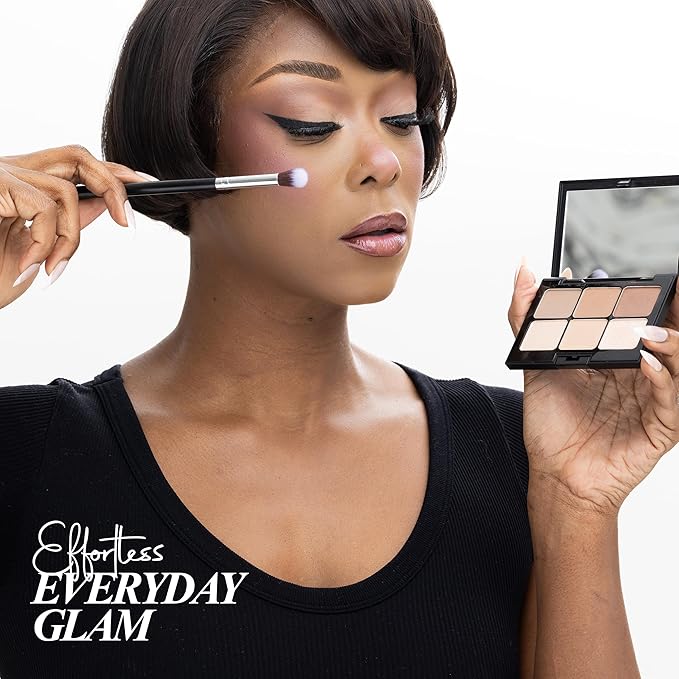 Eyeshadow Palette – 6 Highly Pigmented, Crease-Proof Matte & Shimmer Shades – Long-Lasting, Blendable & Buildable Pigments – Compact & Travel-Friendly (Bare Neutrals)