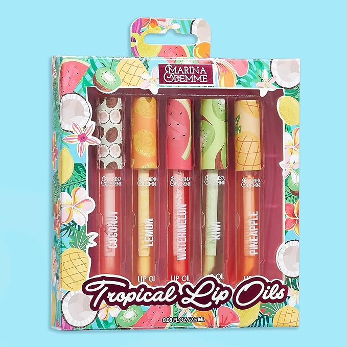 Marina and Demme 5 Piece Tropical Lip Oil Glosses