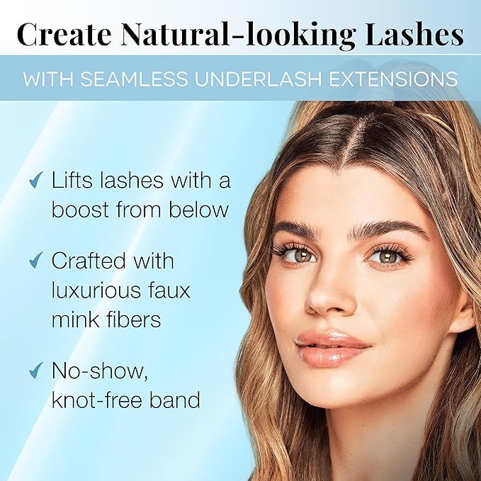 Ardell Seamless Underlash Lash Extension Kit - DIY Lash Clusters, Faux Mink L Curl Individual Lashes, Eyelash Extension for Natural Look Lash Kit, 32 Count, 1-Pack