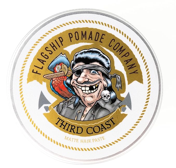 FLAGSHIP Handmade Third Coast Matte Paste Hair Pomade Medium Hold Matte Shine Salted Vanilla Scent 3.4 oz