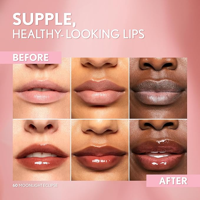 COVERGIRL Clean Fresh Yummy Gloss Daylight Collection, Hydrating, Glossy Shine, Vegan Formula, Moonlight Eclipse 60, 0.33oz