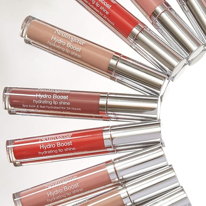 Neutrogena Hydro Boost Hydrating Lip Shine, 30 Flushed Coral Color 0.10 Oz