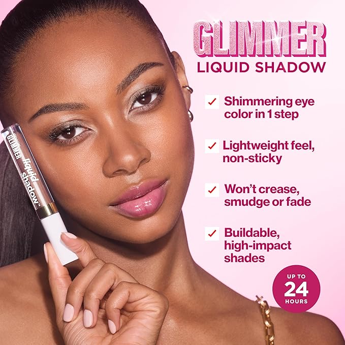 REVLON Glimmer Liquid Shadow, Smudge-Proof Shimmer Eyeshadow Makeup, Long Lasting, High Pigment, 207 Once in a Blue Moon