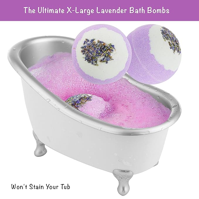 Gift Baskets for Women Bath Gift Set for Women, Bath and Body Spa Set Lavender and Jasmine with Large Bath Bombs, Salts, Shower Gel, Body Butter Lotion, Bath Oil, Bubble Bath, Loofah & More