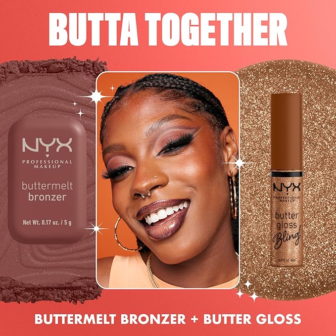 NYX Professional Makeup Butter Gloss Bling Lip Gloss, Non Sticky and Shiny Vegan Lip Makeup - Dripped Out