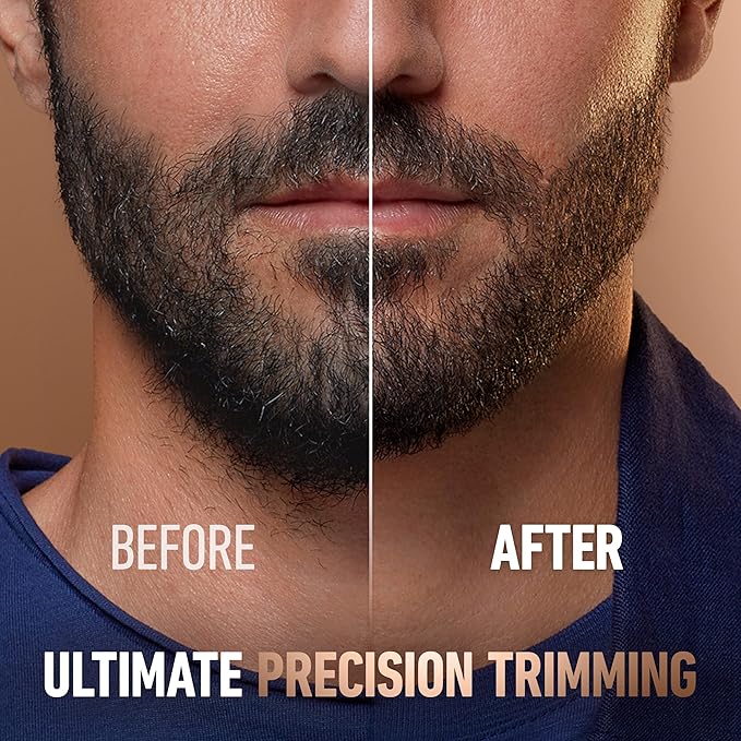 King C. Gillette Beard Trimmer PRO, 40 Length Settings, Cordless Design, Holiday Gifts for Men, 1 Trimmer, 1 Brush, 2 Combs, 1 Charger and 1 Zip Pouch