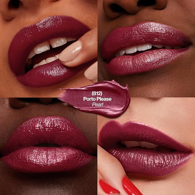 Revlon Super Lustrous Lipstick, Creamy Formula For Soft, Fuller-Looking Lips, Moisturized Feel, 812 Porto Please, 0.15 oz