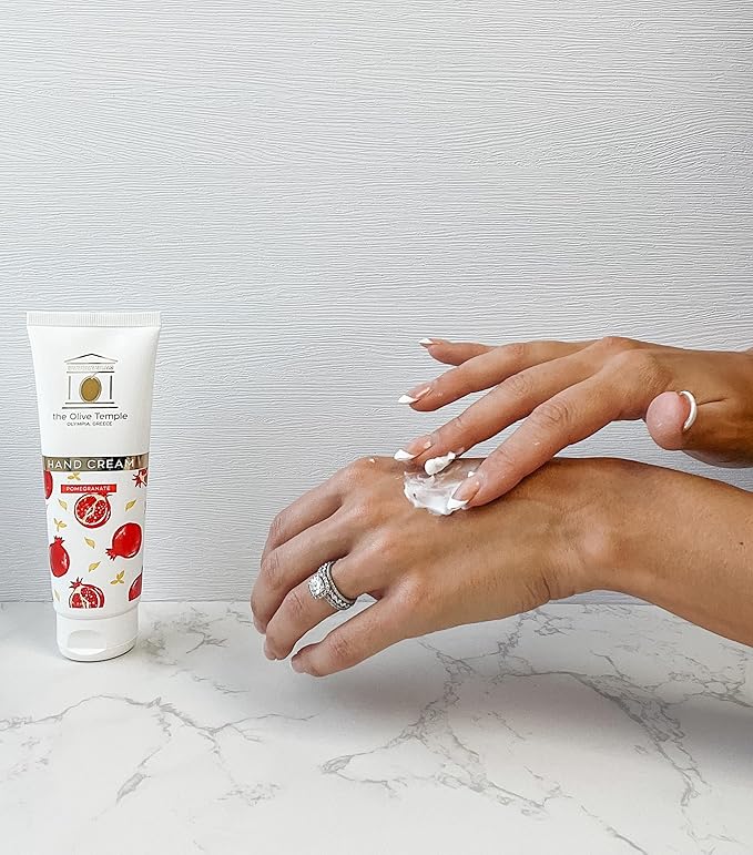 Hand Cream with Olive Oil - Deep Moisturizing and Nourishing Formula for Soft, Supple Hands (Pomegranate), 3.38 fl. oz