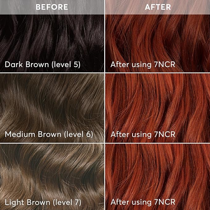 Madison Reed Radiant Hair Color Kit - 7NCR Light Copper Red (Vesuvius Red), Dimensional Gray Hair Blending Permanent Hair Dye, PPD-Free & Ammonia-Free, 2 Pack