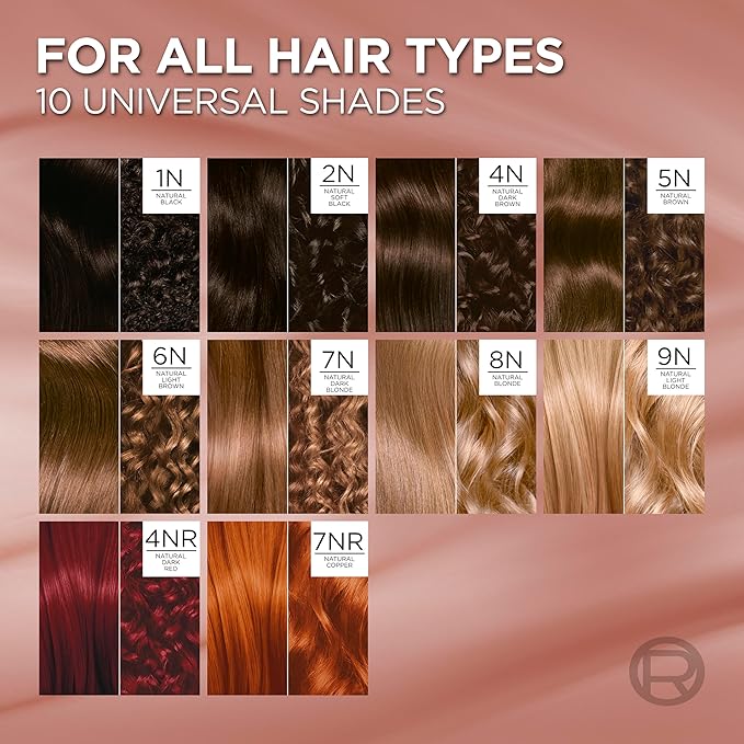 L’Oreal Paris Excellence Universal Nudes Permanent Hair Color, Ammonia Free Hair Dye for Gray Hair Coverage, 6N Natural Light Brown, 1 Kit (Pack of 2)