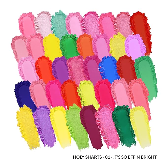 KimChiChic Beauty Holy Sharts Eyeshadow Palette - Bright Colors, Blendable, Long Lasting, Cruelty Free, Multicolor, It’s So Effin Bright 40 Color