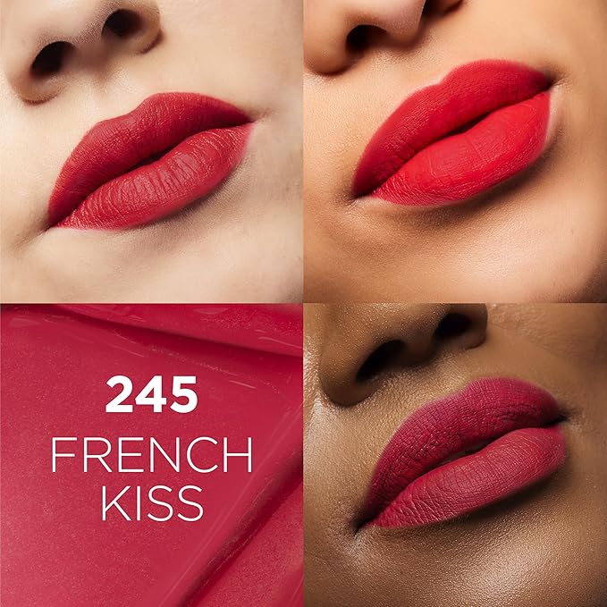 L'Oreal Paris Infallible Matte Resistance Liquid Lipstick, up to 16 Hour Wear, French Kiss 245, 0.16 Fl Oz