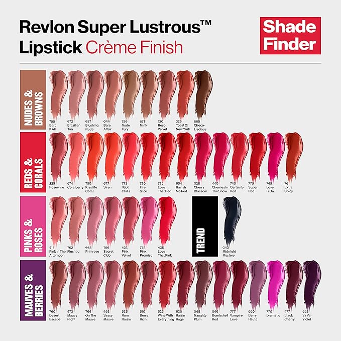 Revlon Super Lustrous Lipstick, Creamy Formula For Soft, Fuller-Looking Lips, Moisturized Feel, 672 Brazilian Tan, 0.15 oz