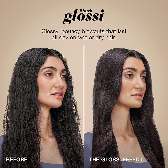 Shark Glossi 2-in-1 Hot Tool and Air Glosser, Ultra-Fast, Ultra-Glossy Blowouts at-Home, Heat-Controlled Ceramic, Curly, Coily, and Color Friendly, Jewel Teal, HT302TL