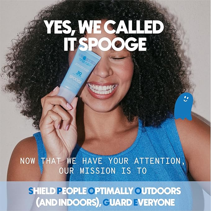 SPOOGE Ghosted Mineral All-Screen - Oil-Free SPF 30 Face Sunscreen - Dermatologist Developed with Cloud Feel Bisabolol for Daily All-Weather Care - Reef Safe, Water-Resistant, Blends Into Skin (1.7oz)