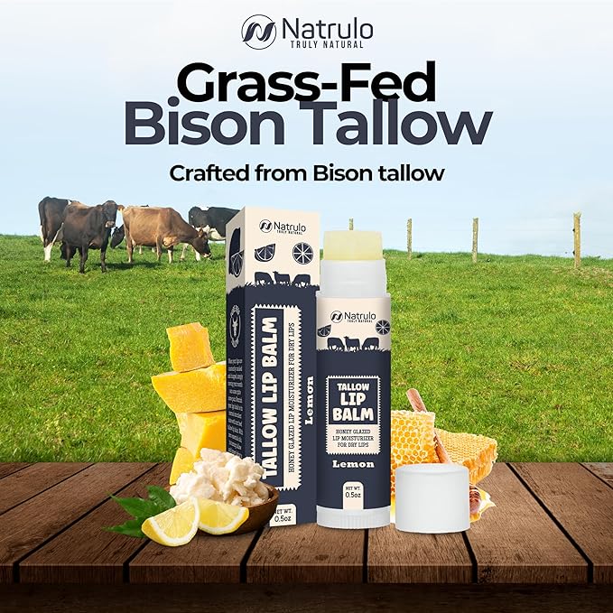 Beef Tallow Lip Balm – Natural