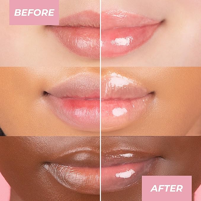 MCoBeauty - Lip Lights Shine Gloss - Nude Lip Gloss - High Shine Glass-Like Finish with Built-In LED Light & Mirror - Moisturizing Lightweight - Face Makeup