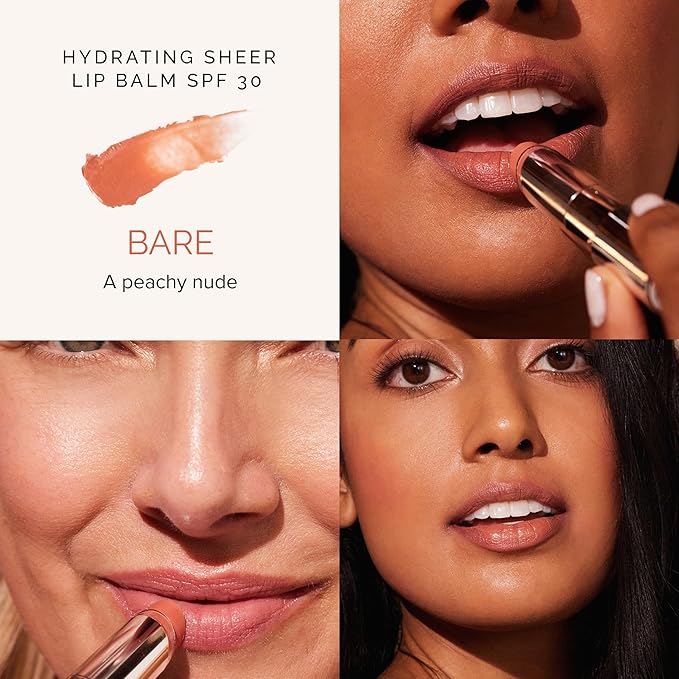 MDSolarSciences Tinted Sheer Lip Balm SPF 30 | Hydrating Lip Sunscreen | Shea Butter, Jojoba & Avocado Oils | Moisturizing, Vegan, & Clean| 0.15 oz, Bare