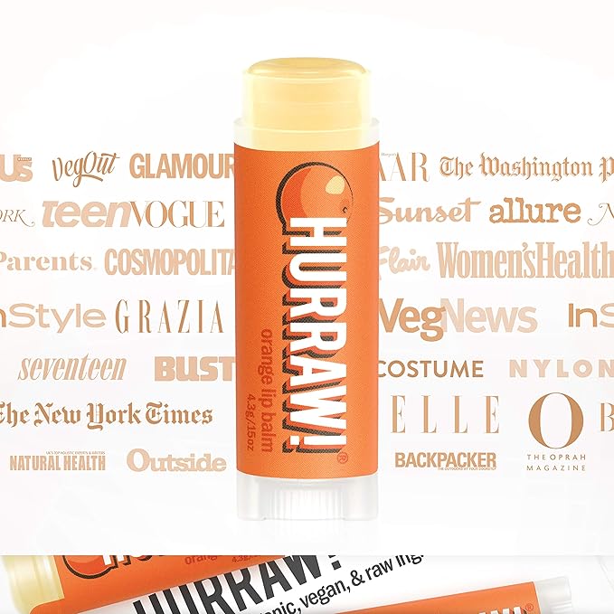 Hurraw! Orange Lip Balm: Organic, Certified