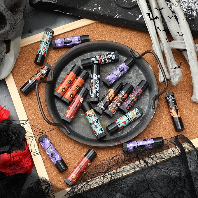 48 Pcs Halloween Spooky Lip Balm