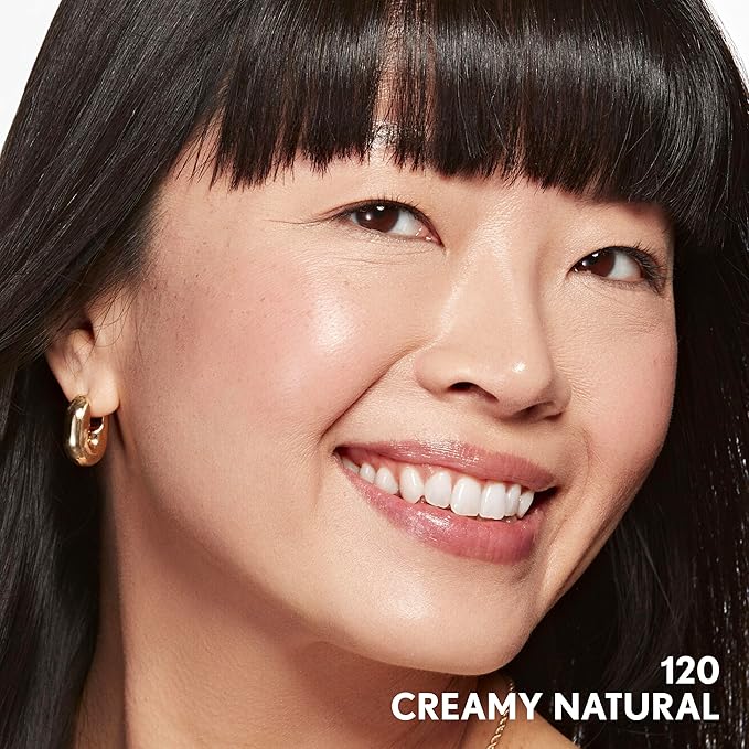 COVERGIRL Clean Invisible Foundation Makeup, Dewy & Glowy Finish, Buildable Coverage, Skin-Like Smooth Look, Vegan, Creamy Natural, 1oz