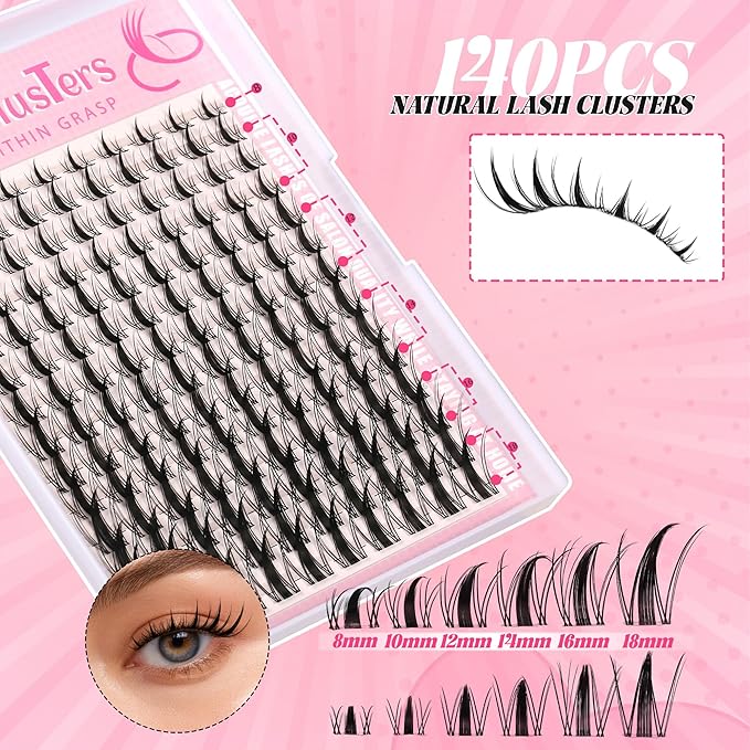 Clear Lash Clusters Manga Eyelash Clusters Anime Cluster Eyelash Extensions Clusters Lashes Natural Look Eyelashes Fairy Lash Clusters Manga Individual Lashes (8-16) mm