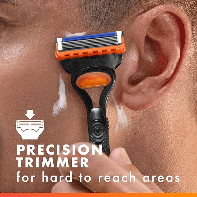 Gillette Fusion5 Razor Blade Refills for men- 12 Count – 5-Bladed with Lubrication Strip and Precision Trimmer