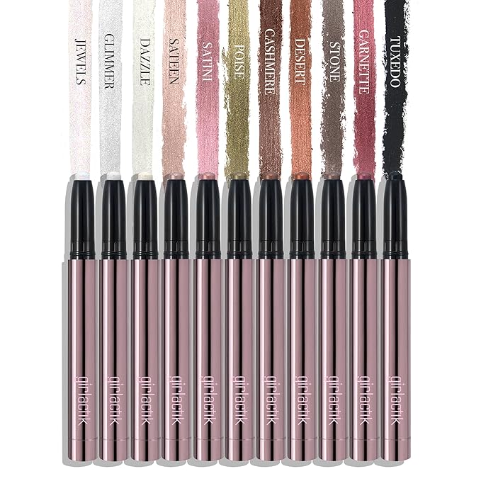 Girlactik Shadow Stick – Long-Wearing Cream Eyeshadow Stick, Blendable & Smudge-Resistant Eye Makeup – Vegan, Cruelty-Free, Easy One-Swipe Application (Sateen)