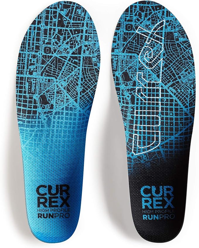 CURREX RunPro Insoles for Running Shoes, Arch Support Inserts to Help Reduce Fatigue, Prevent Injuries, Boost Performance for Men & Women (High Arch, Size XL)
