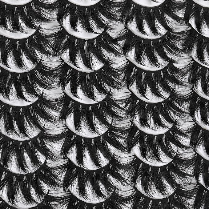 ALICROWN Dramatic Eyelashes Thick Mixed False Lashes Lightweight Handmade Soft Volume 16 Pairs Faux Mink Lashes Pack