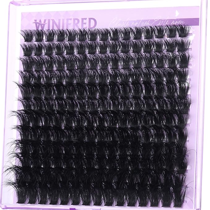 Winifred Lash Clusters Eyelash Extension Thick Volume Individual Lashes 100D Lash Extension 18mm D Curvature Clusters Lashes Mink Lash Cluster DIY Extension Eyelash (180pcs)