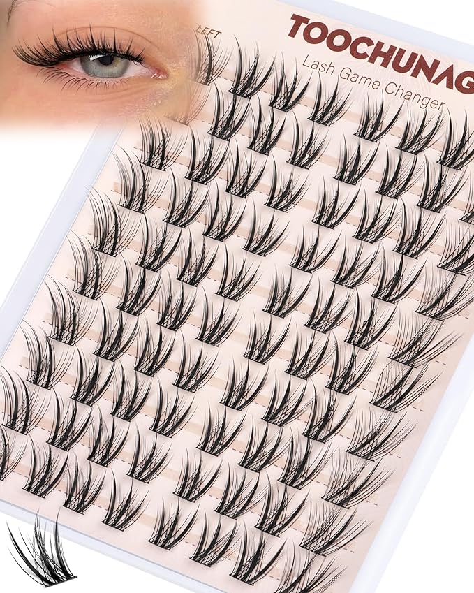 Fairy Lash Clusters Wispy Cluster Eyelash Extensions Left&Right Spiky Eyelash Clusters 10-16MM Individual Lashes Manga Lash Extensions by TOOCHUNAG