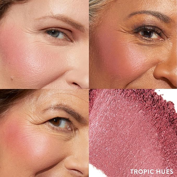 LAURA GELLER NEW YORK Baked Blush-n-Brighten Marbleized Blush for Cheeks - Tropic Hues - Satin Finish - Buildable Color (Pack of 2)