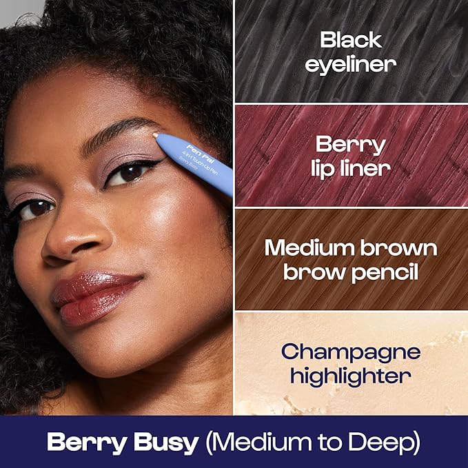 Alleyoop Pen Pal Touch-Up 4-in-1 Makeup Pen, Berry