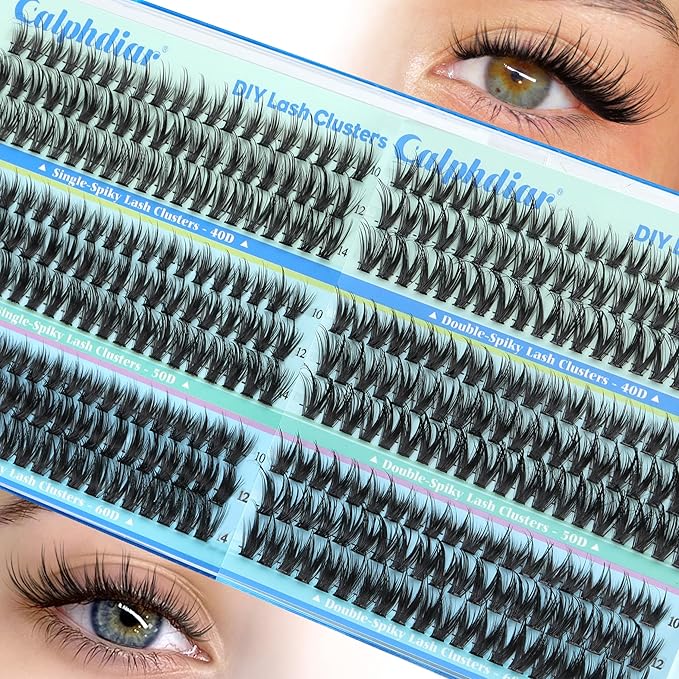 Wispy Lash Clusters 10 12 14mm Eyelash Clusters Short Natural Cluster Eyelash Extensions 40D 50D 60D Individual Lashes Clusters 360pcs Fairy Lash Extension CC Curly DIY Eyelashes Clusters by calphdiar