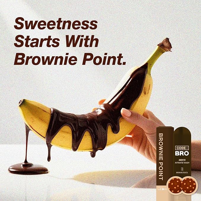 Code Bro Men's Intimate Wash Brownie Point - Shower Stuff for Men (250ml, 8.45 fl oz)