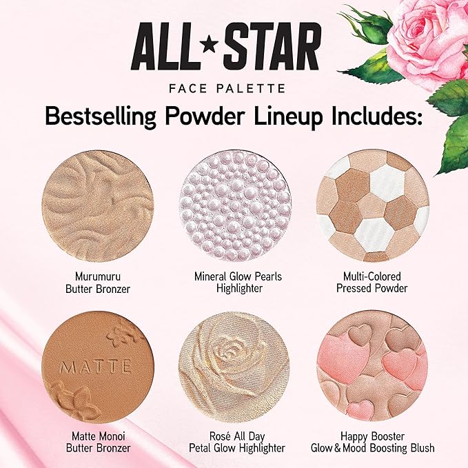 Physicians Formula All-Star Face Palette, Velvety-Smooth Buildable & Blendable Formulas,Versatile Matte and Multidimensional Shades, Cruelty-Free & Vegan - Natural