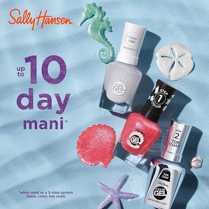 Sally Hansen Miracle Gel™, Pearls Pearl-ple, Long Lasting, Gel-Like Formula, No UV Lamp Needed, Purple Nail Polish