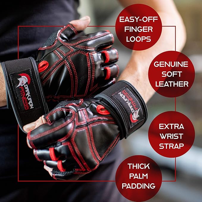Work Out Gloves for Weight Lifting - Top Men and Womens Weightlifting Gym Glove for Barbell Exercise Workouts - Extra Soft Protective Grips for Comfortable Workout Grip with Lock In Wrist Wrap