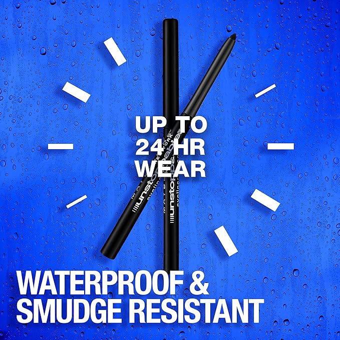Maybelline Unstoppable Waterproof Mechanical Brown Eyeliner Pencil, Easy to Apply, Smooth Glide, Up to 24 Hour Wear, Cinnabar