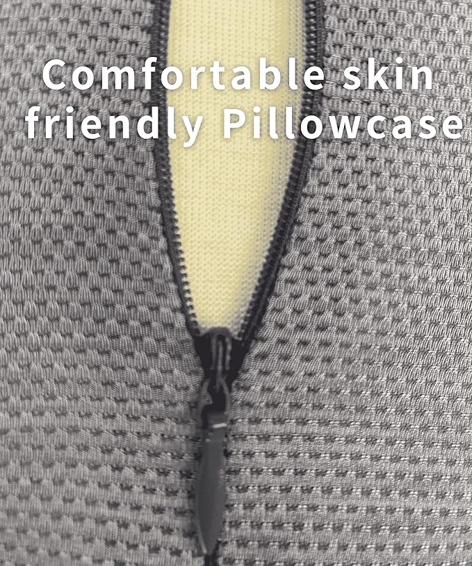 Bespilow Cervical Neck Pillow for Pain Relief - Small Cylinder Neck Roll & Round Bolster Stretcher - Portable Memory Foam Traction Device for TMJ, Hump Correction, Travel & Sleeping Support
