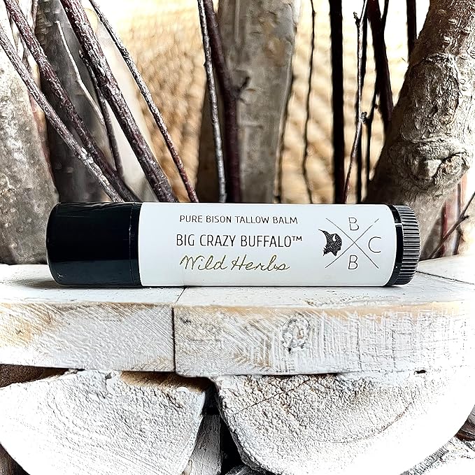 Pure Bison Tallow Lip Balm, Wild Forming