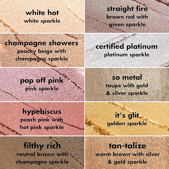 e.l.f. Fine As Fleck Glitter Eyeshadow, Long-Lasting Sheer Eye Makeup With A Shimmer Finish, Soft, Smooth Formula, Vegan & Cruelty-Free, Straight Fire