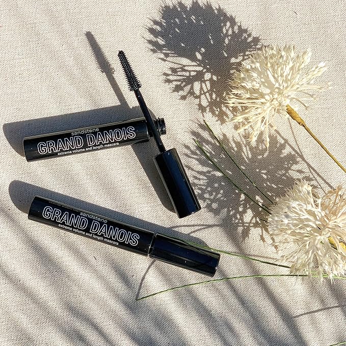 Sandstone Scandinavia Hypoallergenic Mascara for Sensitive Eyes – Black – Smudge-Proof & Sweat-Resistant – Lengthening & Volumizing – Vegan, Fragrance-Free